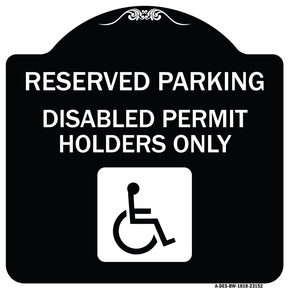Reserved Parking - Disabled Permit Holders Only (With Updated Access Symbol)