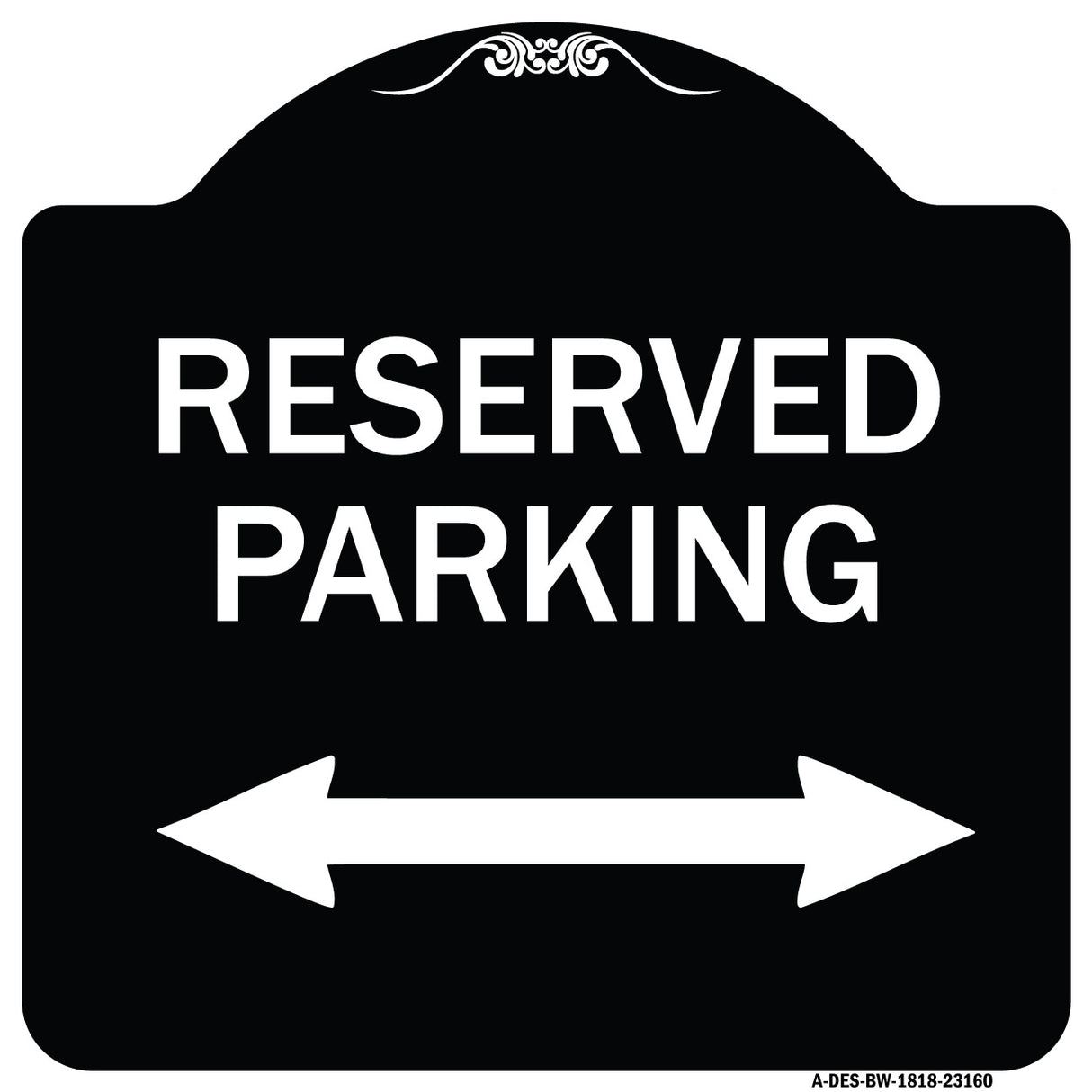 Reserved Parking (Arrow Pointing Left and Right)