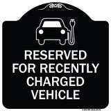 Reserved for Recently Charged Vehicle with Graphic