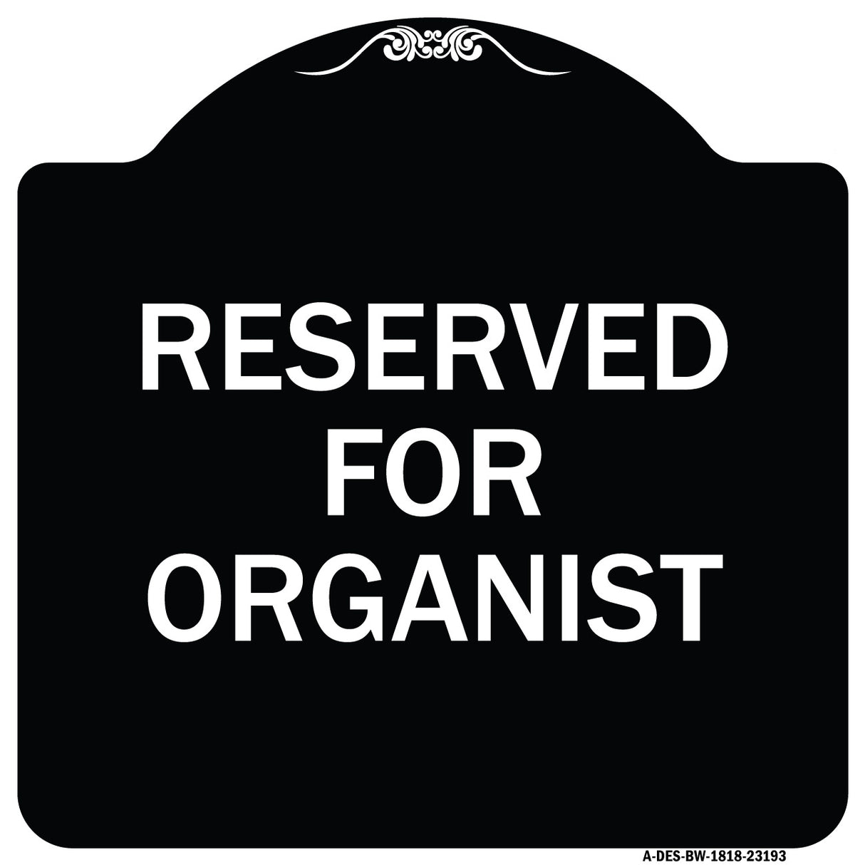 Reserved for Organist