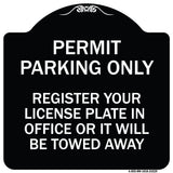 Register Your License Plate in Office or It Will Be Towed Away