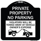 Private Parking Violators Will Be Towed Away at Vehicle Owner's Expense