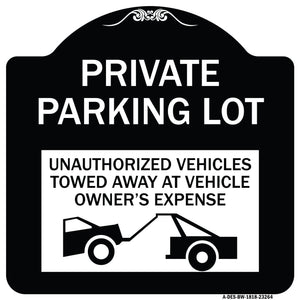 Private Parking Lot Unauthorized Vehicles Towed at Owner Expense