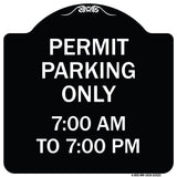 Permit Parking Only 7-00 Am to 7-00 Pm