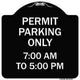 Permit Parking Only 7-00 Am to 5-00 Pm