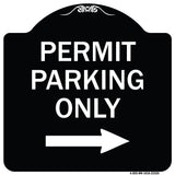 Permit Parking Only (With Right Arrow)