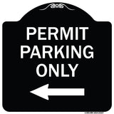 Permit Parking Only (With Left Arrow)