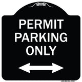 Permit Parking Only (Bidirectional Arrow)