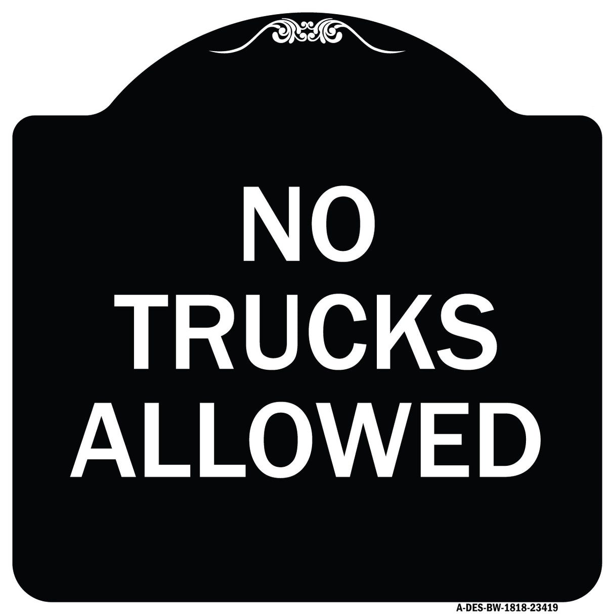 Parking Lot Sign No Trucks Allowed