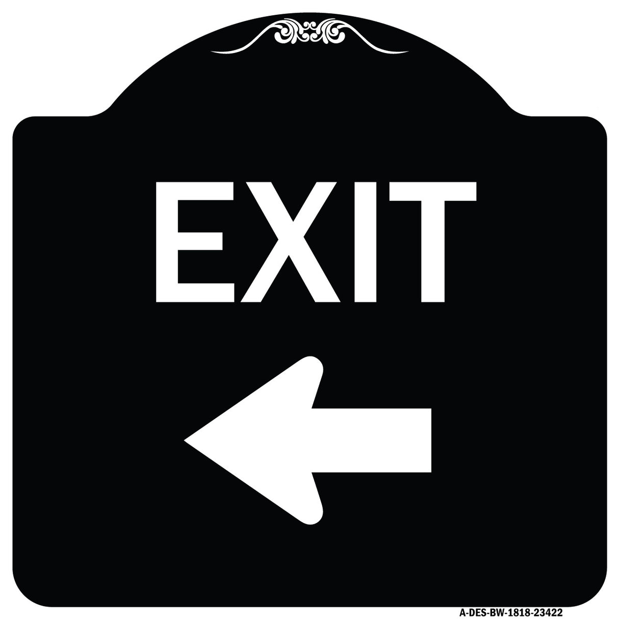 Parking Lot Sign Exit Sign (Left Arrow)