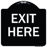 Parking Lot Sign Exit Here