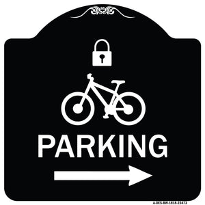 Parking (With Lock Cycle & Right Arrow Symbol)