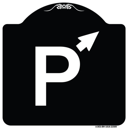 P Symbol (With Up Arrow Pointing Right)