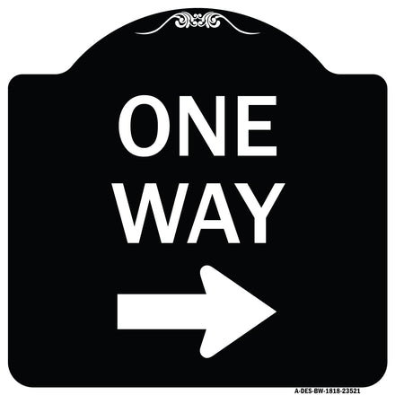 One Way Sign (Right Arrow)