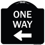 One Way Sign (Left Arrow)