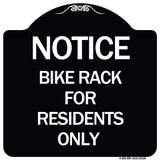 Notice Sign Bike Rack for Residents Only