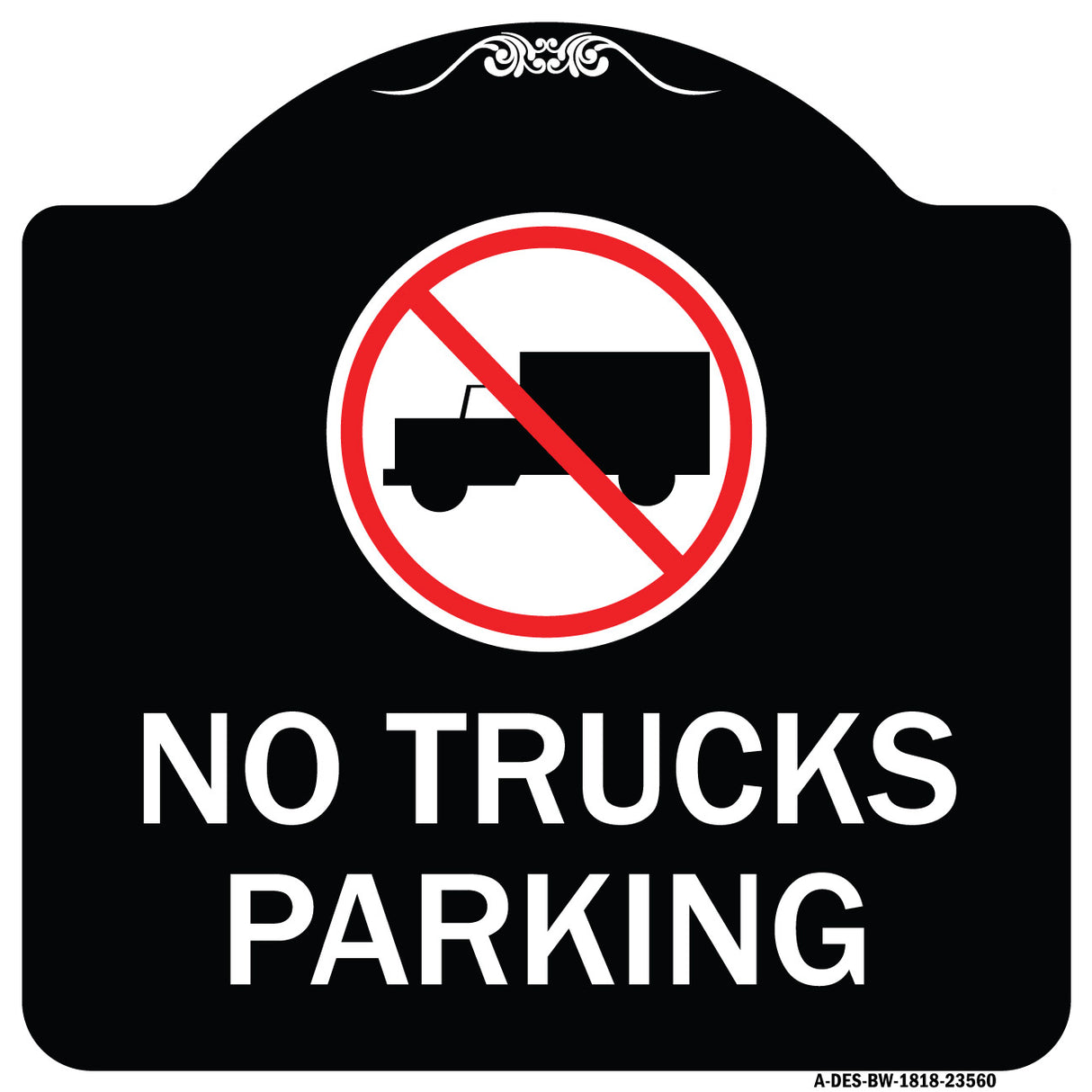 No Truck Sign No Truck Parking (With Symbol)