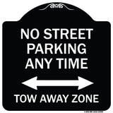 No Street Parking Anytime Tow Away Zone (With Bidirectional Arrow)