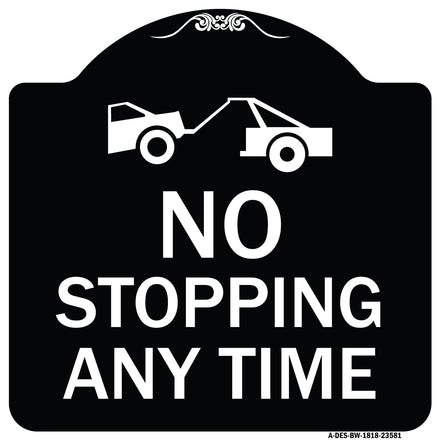 No Stopping Anytime with Tow Away Graphic