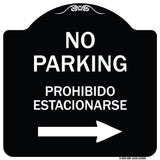 No Parking Prohibido Estacionarse (With Left Arrow)