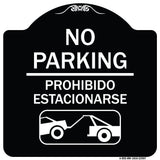 No Parking Prohibido Estacionarse (With Car Tow Graphic)