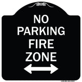 No Parking Fire Zone with Bidirectional Arrow
