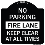No Parking Fire Lane Keep Clear at All Times