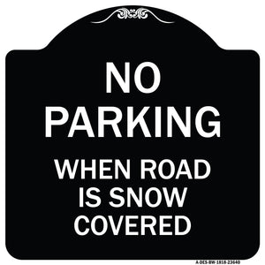 No Parking When Road Is Snow Covered