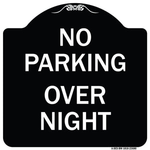 No Parking Overnight Parking Sign