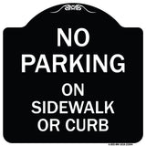 No Parking on Sidewalk or Curb
