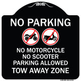 No Parking No Motorcycle No Scooter Parking Allowed Tow Away Zone (With Graphic)