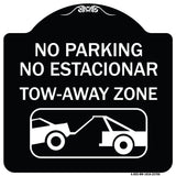 No Parking No Estacionar Tow Away Zone (With Graphic) Directional Arrow) Tacionamiento Zona De Cargamento