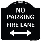 No Parking Fire Lane (With Bidirectional Arrow)