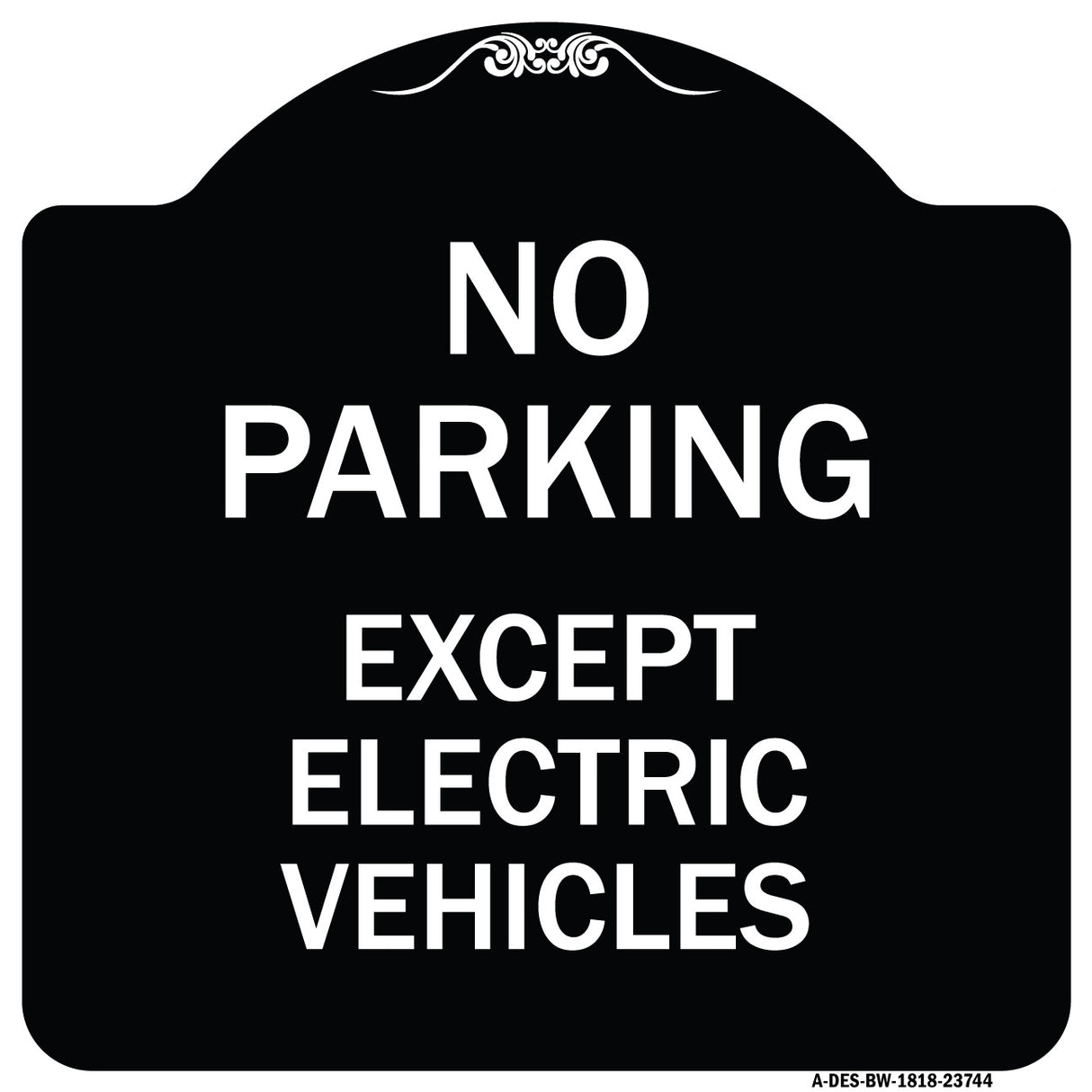 No Parking Except Electric Vehicles