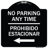 No Parking Anytime Prohibido Estacionar (With Left Arrow)