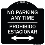 No Parking Anytime Prohibido Estacionar (With Bidirectional Arrow)