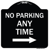 No Parking Anytime with Right Arrow