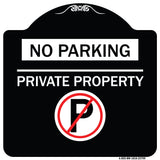 No Parking - Private Property (With No Parking Symbol)