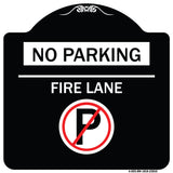 No Parking - Fire Lane (With No Parking Symbol)