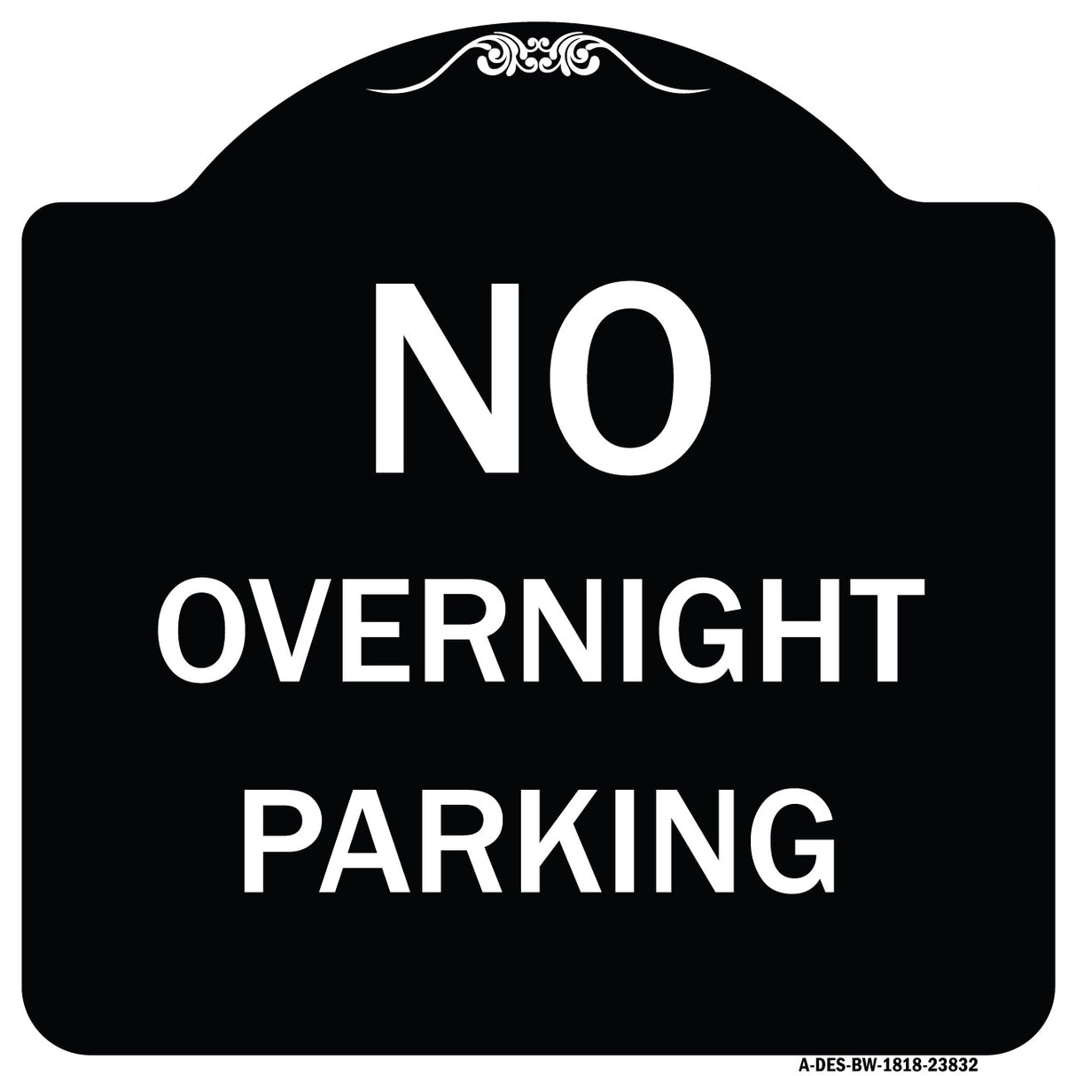 No Overnight Parking Sign