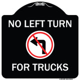 No Left Turn for Trucks with Graphic