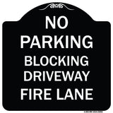 No Blocking Driveway Fire Lane