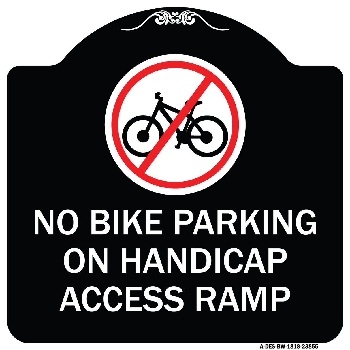 No Bike Parking on Handicap Access Ramp