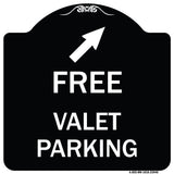 Free Valet Parking with Upper Right Arrow