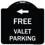 Free Valet Parking with Left Arrow
