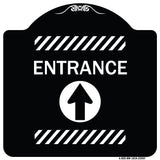 Flex Post Entrance with Straight Ahead Arrow Decal Only for Flex Paddle