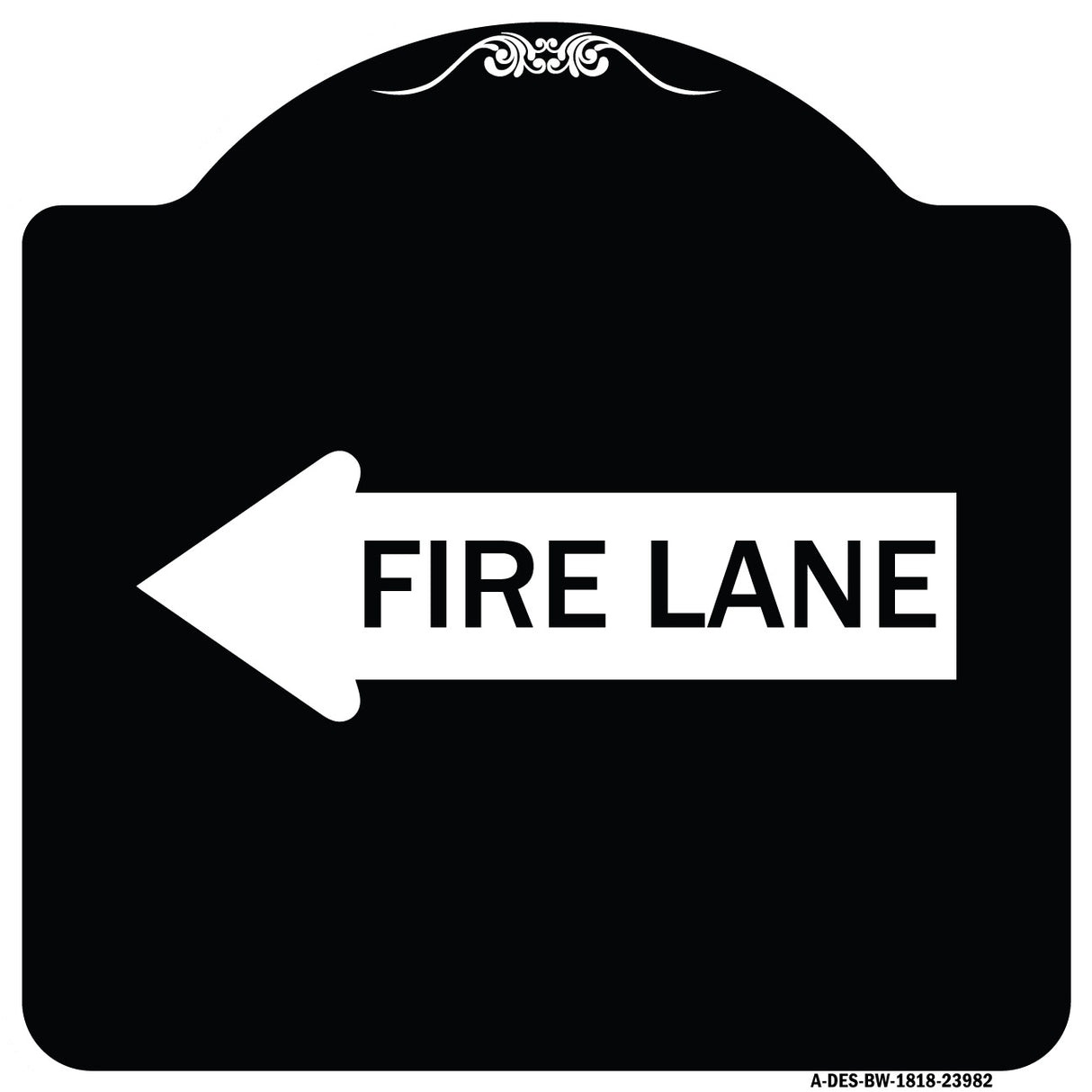 Fire Lane Left Arrow