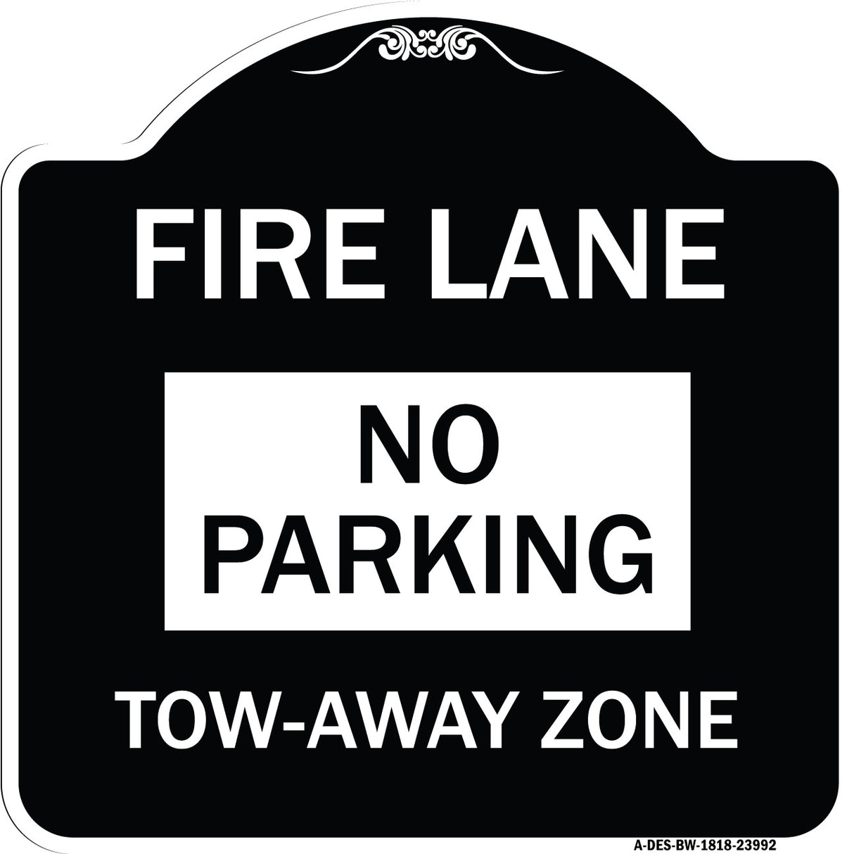 Fire Lane Sign No Parking Tow-Away Zone
