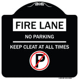 Fire Lane - No Parking Keep Clear at All Times (With No Parking Symbol)