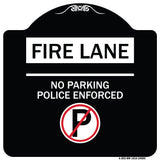 Fire Lane - No Parking Police Enforced (With No Parking Symbol)